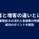 集客と増客の違いとは？顧客数拡大の流れと各施策の特徴、成功のポイントを解説