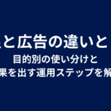 販促と広告の違いとは？目的別の使い分けと成果を出す運用ステップを解説